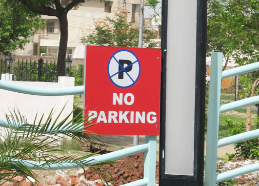 No Parking Signage in gurgaon