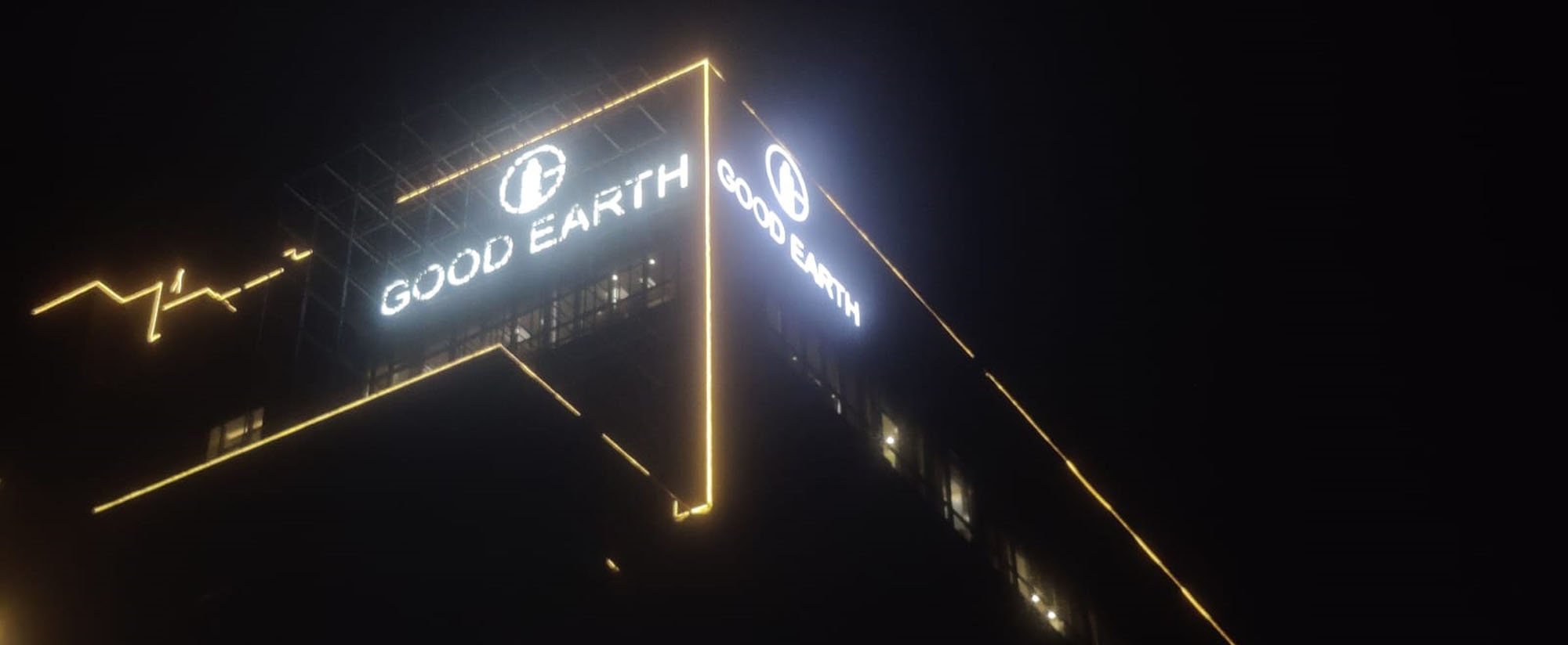 Good Earth LED Glow Sign Board best signage Delhi NCR